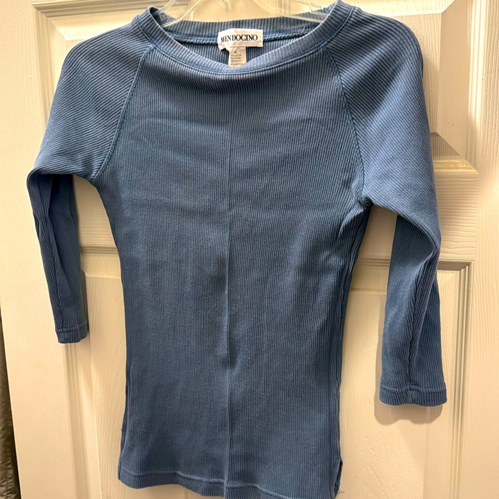 Mendocino 3/4 sleeve ribbed top